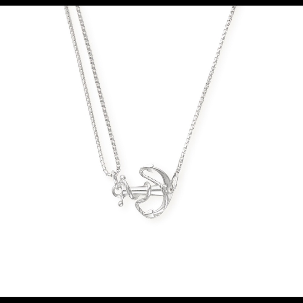 Alex and ani sterling anchor necklace